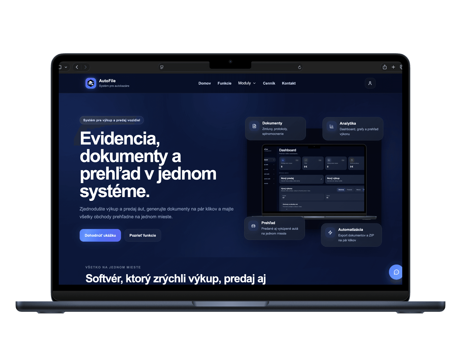 Náhled interního systému AutoFile
